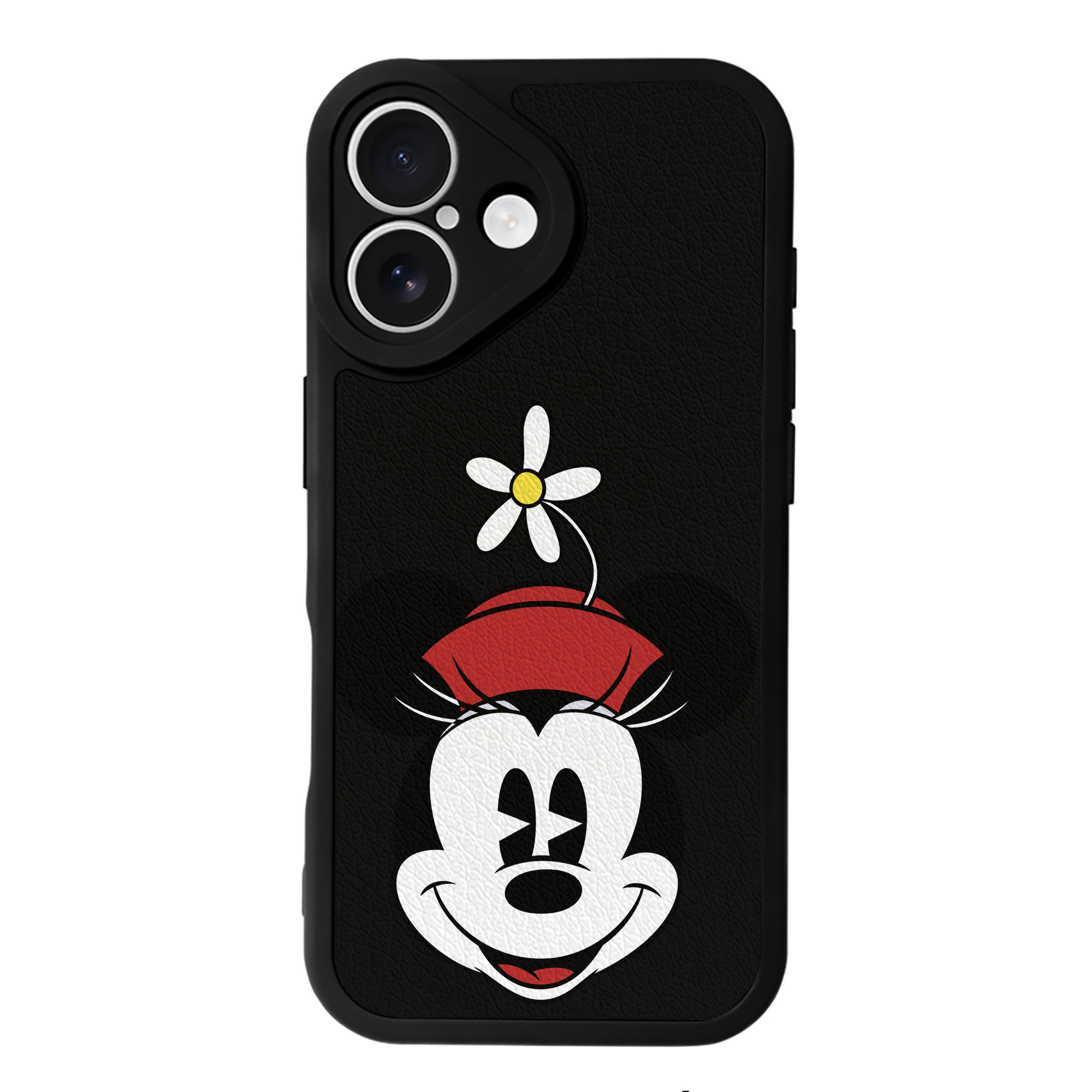 （画像用） ミッキーマウス Mickey Mouse 【iPhone 16シリーズ対応】シリコンスマホケース（レザー調） 材質：シリコン